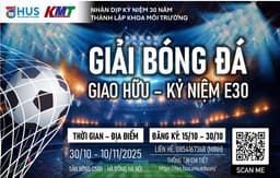 [E30] Giải giao hữu bóng đá nam chào mừng 30 năm thành lập Khoa Môi trường (1995 – 2025)